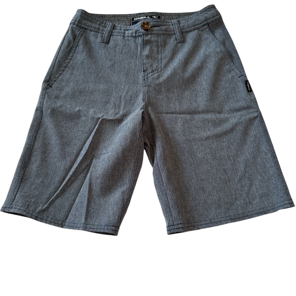 3/$20 O’Neill Boys’ Hybrid Quick-Dry Stretch Shorts Heather Blue Size 24 Classic